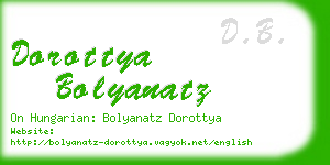 dorottya bolyanatz business card